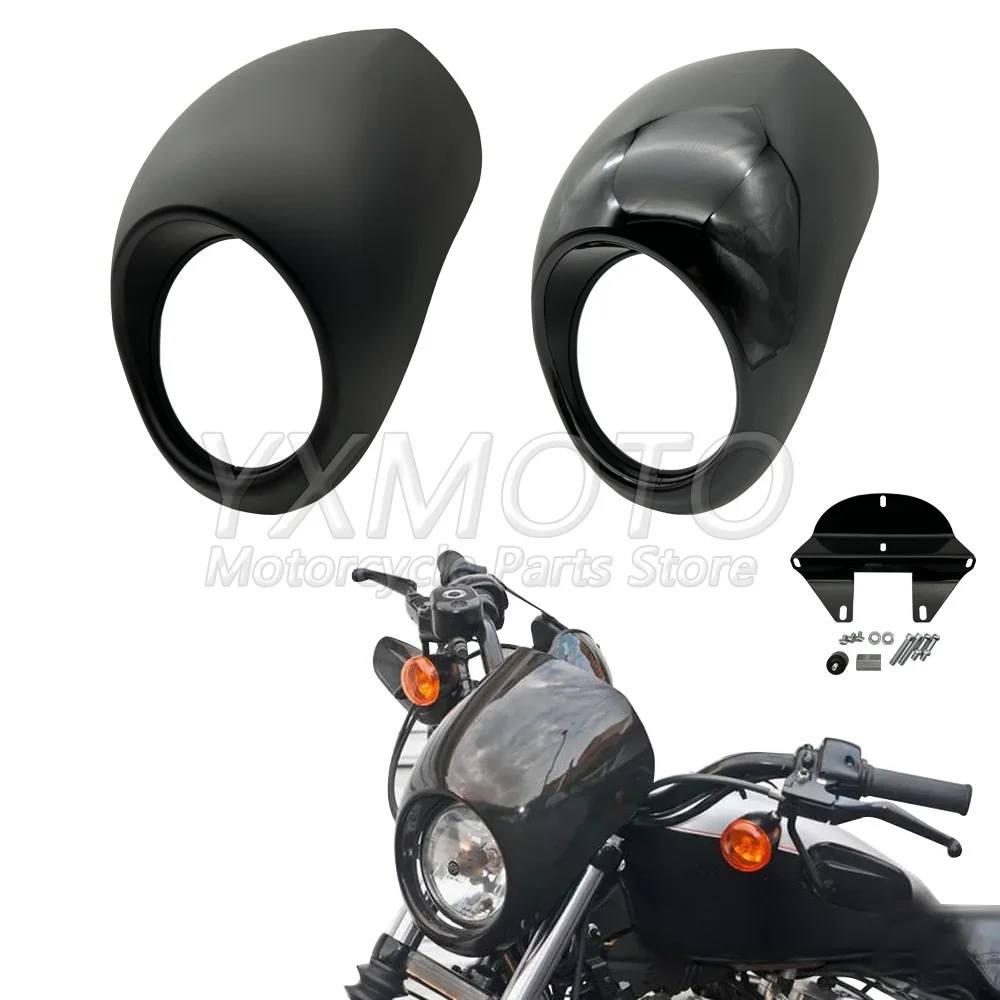 Motorcycle Parts Headlight Fairing Hood Deflector Fairing Bezel Mask fit for Harley Sportster Dyna XL 883 XL1200