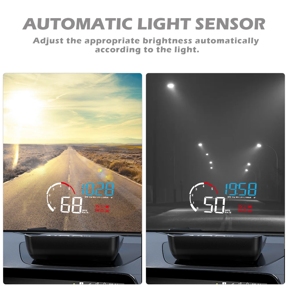 Auto M10 Hud Display OBD2 HUD Head Up Display Km/H Tachometer Windschutzscheibe Projektion Übergeschwindigkeitswarnung Digital On Board Computer – Bild 6