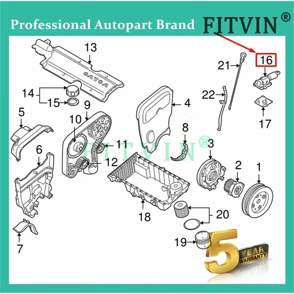 Intake VVT Valve Variable Timing Solenoid 36002696 31251212 For Volvo V70 S60 S70 S80 C70 XC70 XC90 F-347042 F 347042 1275578