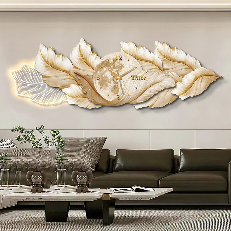 Big Size Digital Wall Clocks Luxury Living Room Led Interior Aesthetic Design Wall Watch Fashion Silent Reloj Pared Home Decor