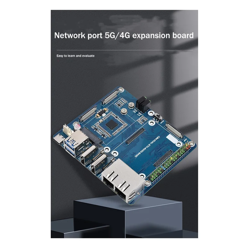 Para Raspberry Pi CM4 puerto Gigabit Ethernet dual con estuche enchufe estadounidense