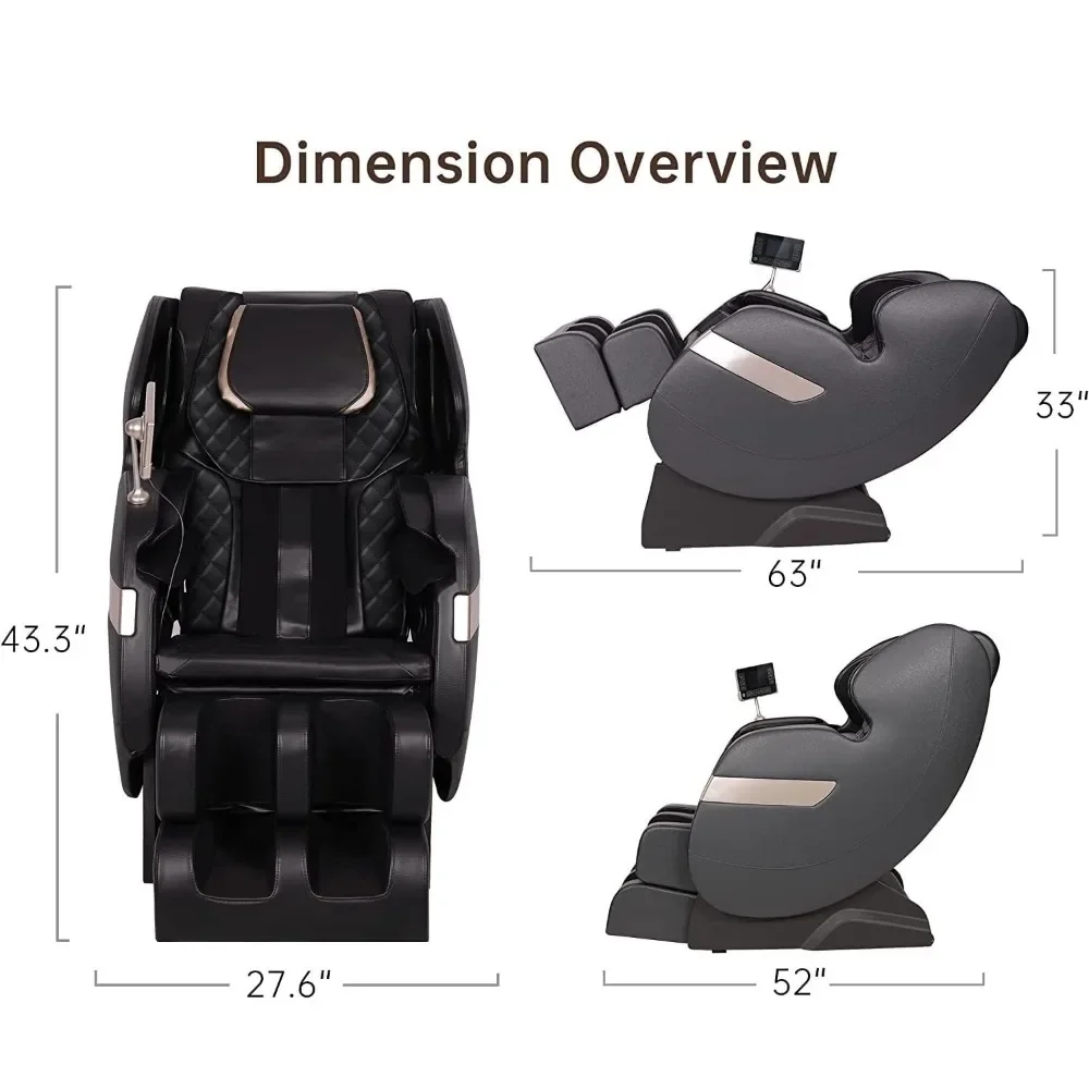 2025 كرسي تدليك كامل الجسم ثنائي النواة S-Track كرسي شياتسو بدون جاذبية مع تطبيق وتحكم LCD للاسترخاء المنزلي #2