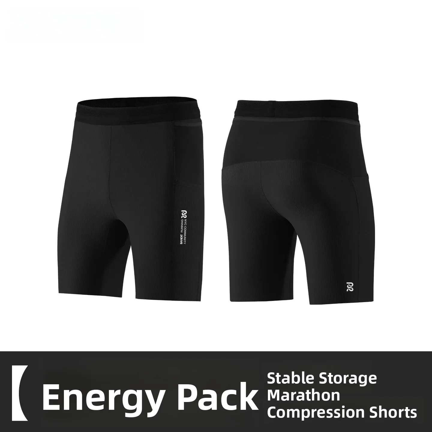 Bandit Men's Running Shorts Five-Quarter Length Marathon Athletic Outdoor Wear Elastic Quick Dry Sportswear Fitness Clothing