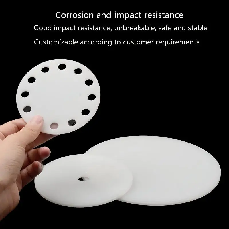 White Polypropylene Board Round PP Plastic Sheets Plate Dia100mm 150mm 200mm 250mm 300mm 350mm 400mm