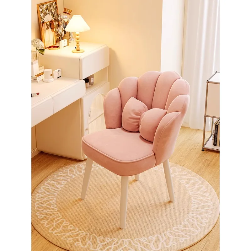 Internet celebrity petal chair household girls bedroom dresser stool light luxury master bedroom backrest manicure makeup chair