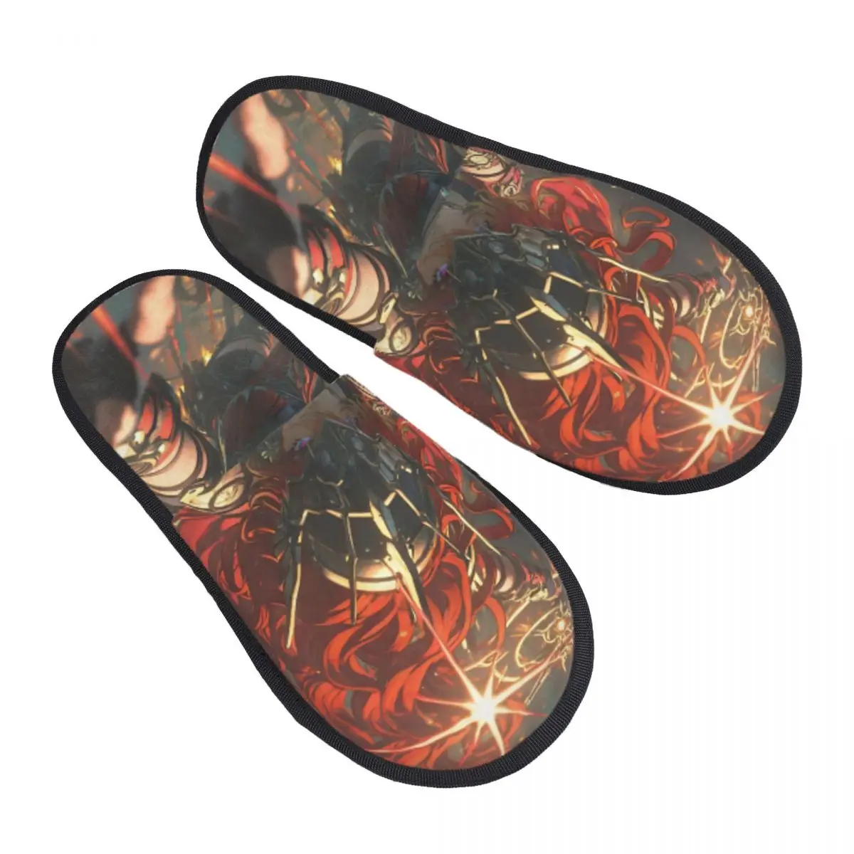 Eldened Ringed Winter Cotton Slippers Indoor Cozy Memory Foam Slippers Non Slip