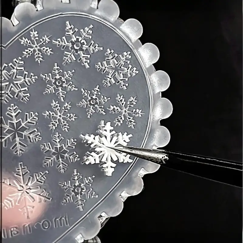 3D Weihnachts-Schneeflocken-Design Silikon-Nagelkunst-Form DIY Nageldekoration Werkzeuge – Detail 4