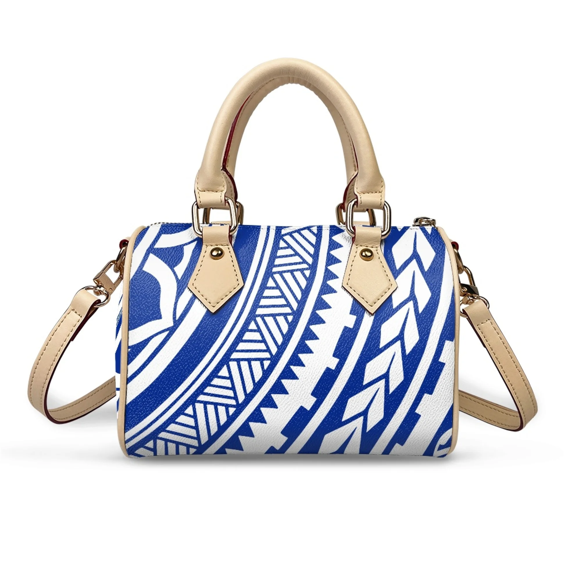 

Customizable Polynesian Womens Genuine Leather Headwrap Bag Samoa Hibiscus Crossbody Tropical Statement Vacation