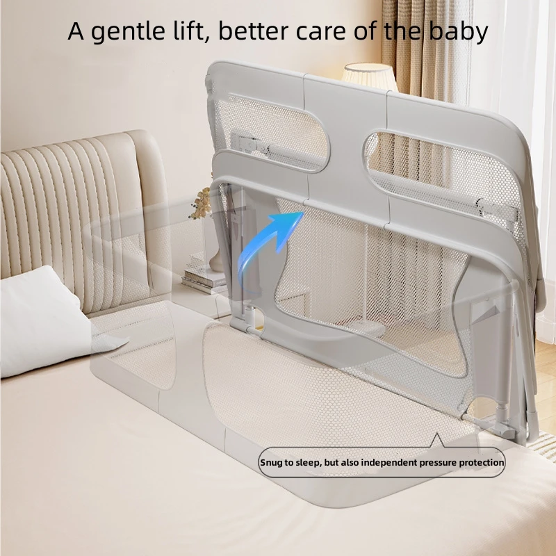 Small unit crib with anti-pressure crib bed Middle bed baby playpen guard rail folding can move baby crib