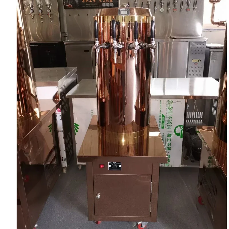 New single can rose gold mini draft beer fresh beer stainless steel water-cooled draft beer machine instant cooling