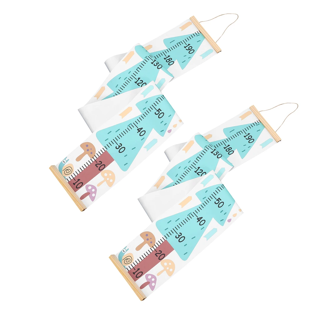 

2 Pcs Height Ruler Hanging Picture Child Measurement Grow Chart for Wall Kids Baby