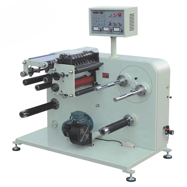 Taglierina e riavvolgitore per etichette adesive a torretta automatica ad alta velocità