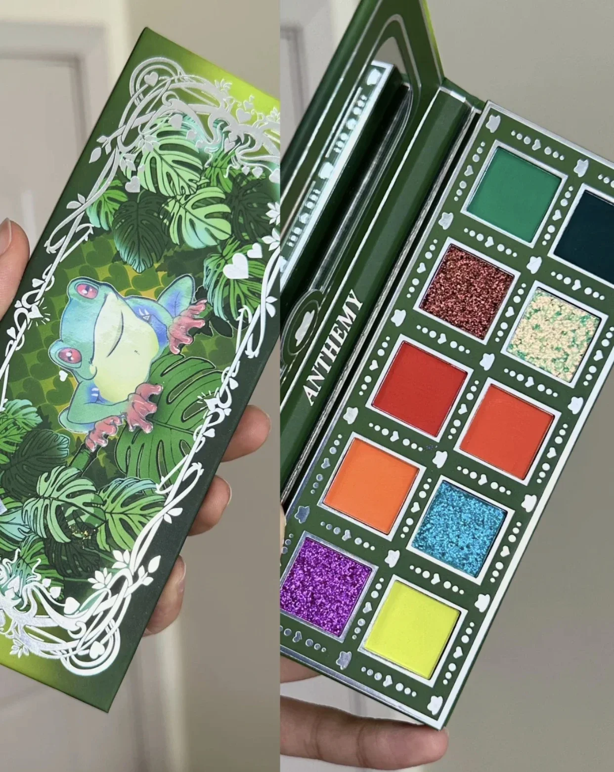 アンセミー 10 カラー マット パール シマー グリッター カメレオン アイシャドウ パレット