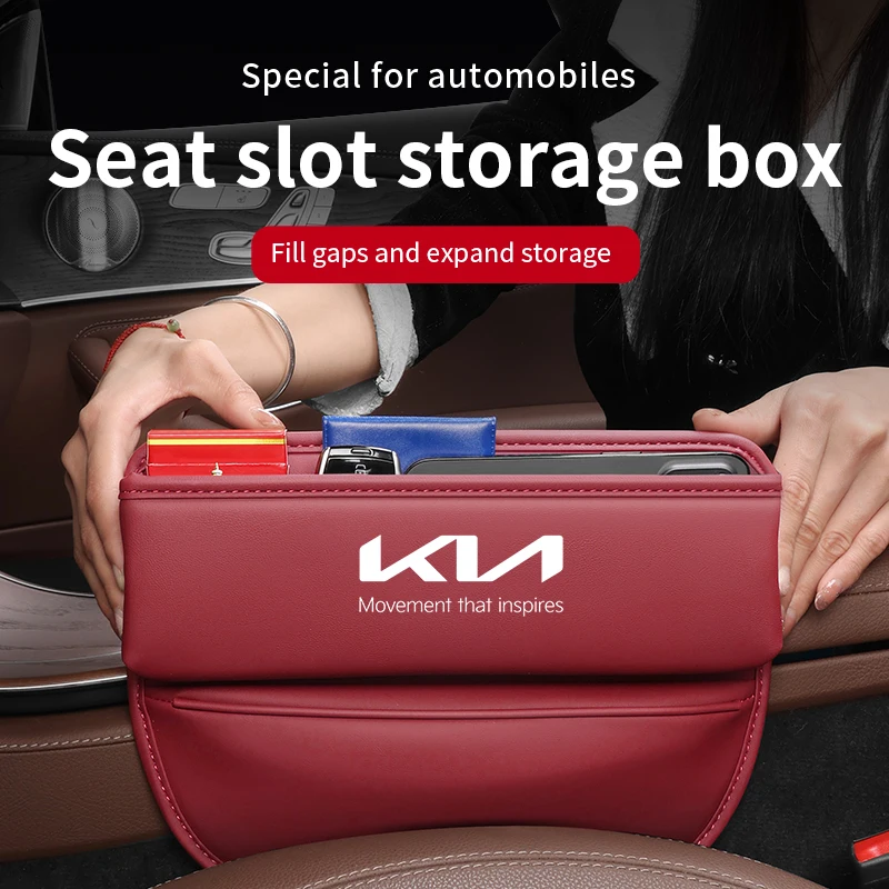 Car Seat Gap Multifunction Crevice Storage Box Seat Gap For KIA Seltos K5 K7 Carnival Ceed RIO Stinger Sportage Sorento Carnival