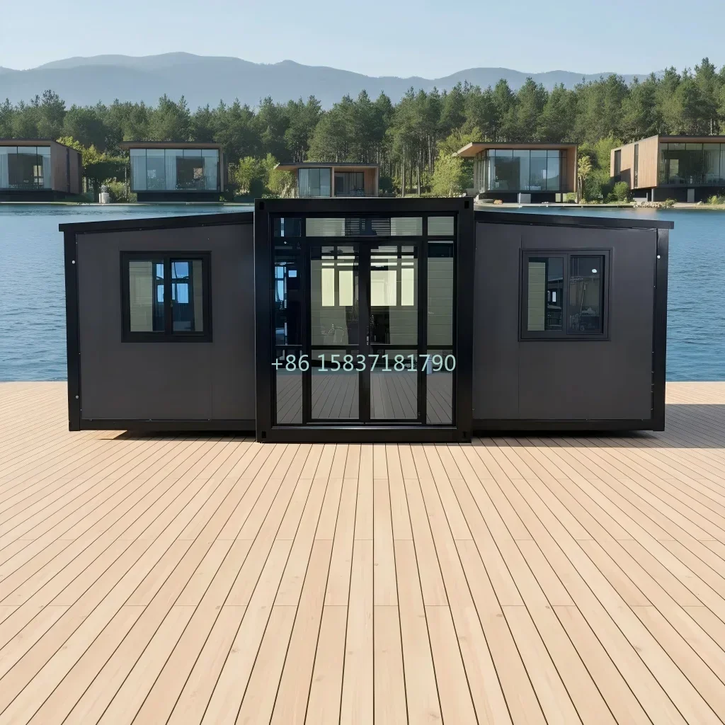 20Ft Container House Double-Wing Scalable Light Steel Container House Modern Design Portable Expandable 2 Bedroom Mobile Villa