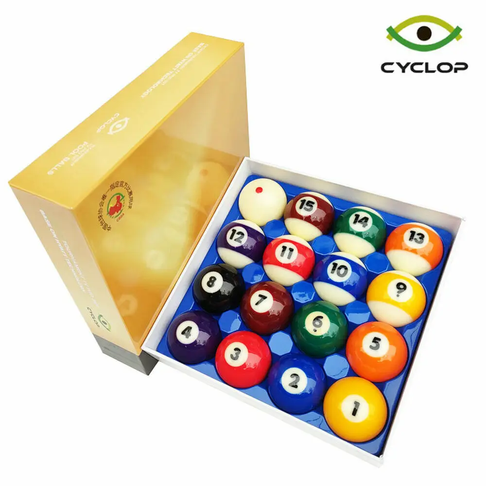 

Cyclop ZEUS Traditional Tournament TV Pro Billiards Ball Set Regular Size 2-1/4"(57.2mm)