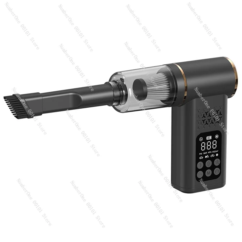 

Беспроводной автомобильный пылесос и компрессор 2-в-1, портативный насос для накачки шин с цифровым дисплеем для автомобиля, дома и путешествий