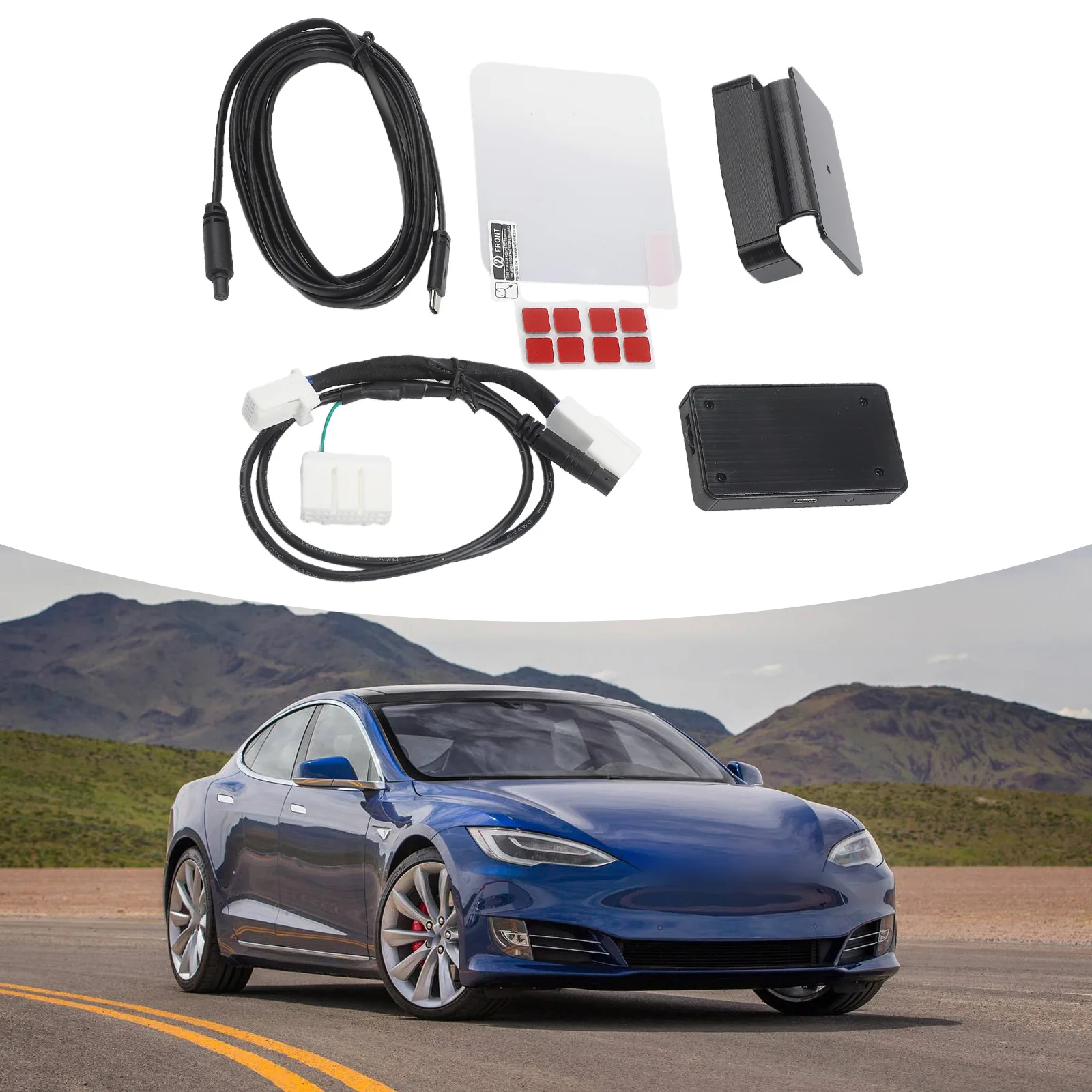 

Automotive Instrument Display Car Speed Power Display Car Interior Display ABS Material Black Color For Tesla Model 3