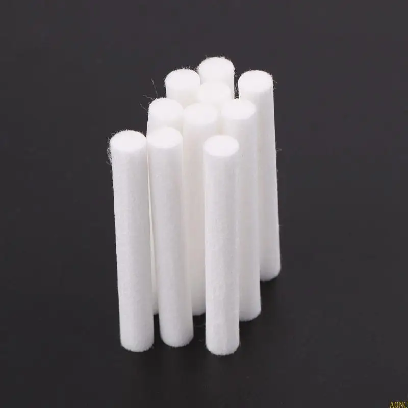 A0NC 10pcs 8mmx64mm Luftbefeuchter Filter Filter aus Baumwollabstrich für Air Ultrasonic Feuchter