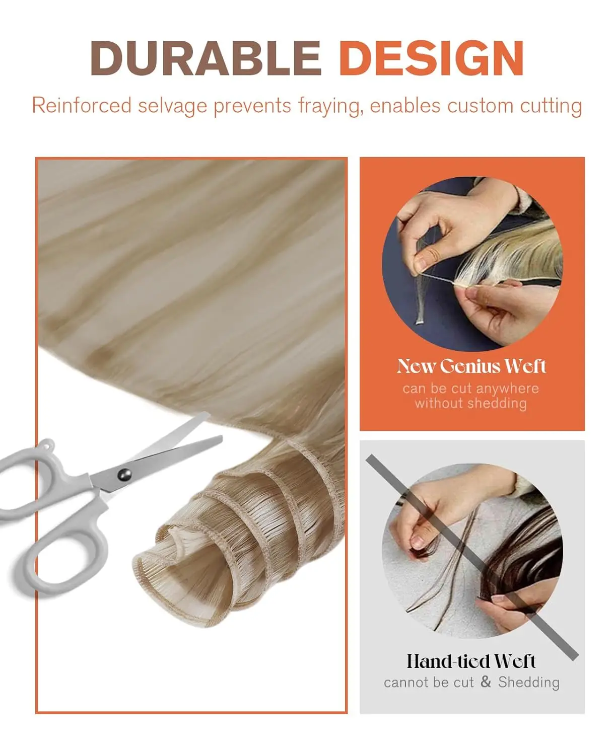 Ve صني لحمة شعر وصلات شعر شعر بشري حقيقي خياطة في وصلات شعر عبقرية لحمات صالون الشعر البرازيلي جودة