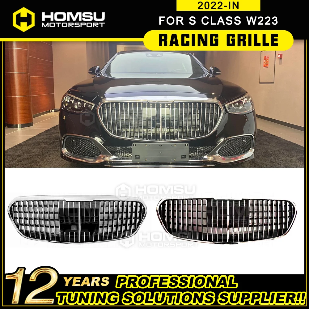 

New Arrival Front Bumper Grille For Mercedez New S Class W223 Grille 2021+ Upgrading M Style Front Grille With Acc or Without