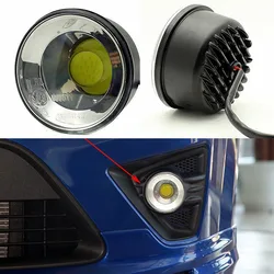 2PCS Hot Selling Auto COB Round High Power Front Fog Light High Bright Daytime Running Light Motorcycle Headlight Spotlight