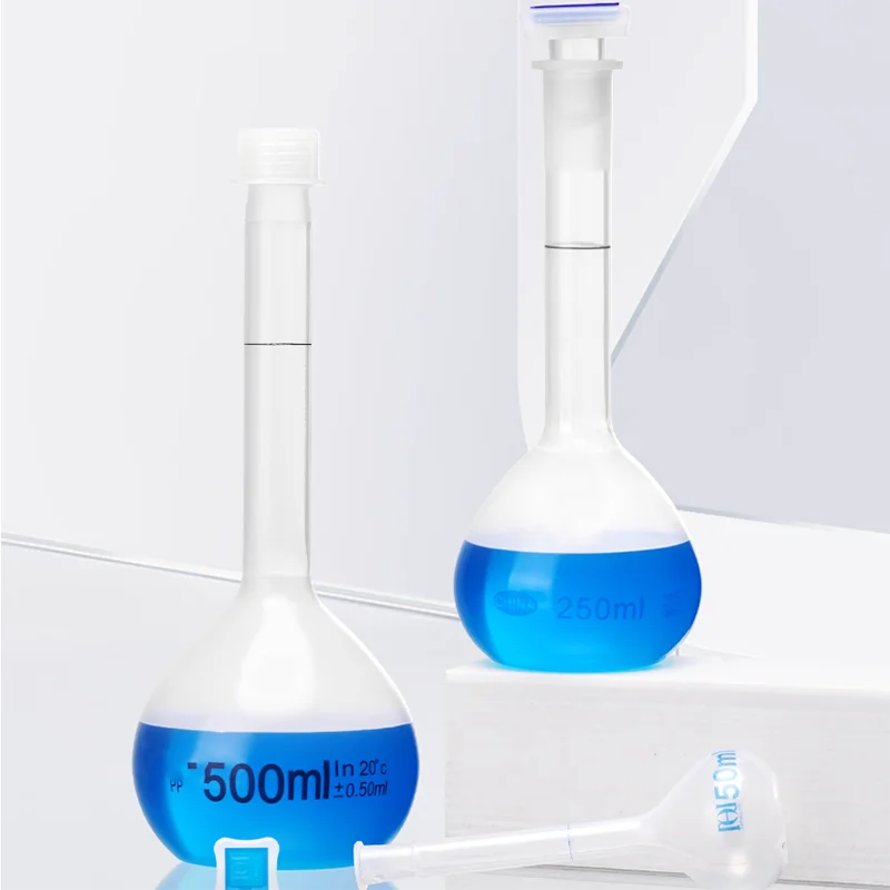 

Plastic volumetric bottle acid and alkali resistant, high temperature resistant thickened PP25ml100ml250ml500ml