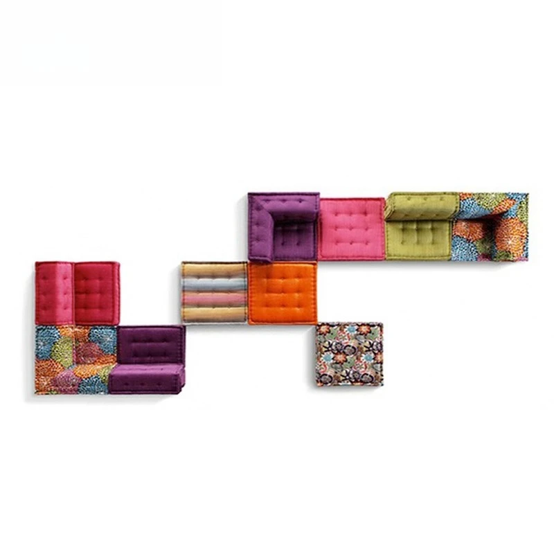 

Mahjong module fabric sofa combination special-shaped sofa