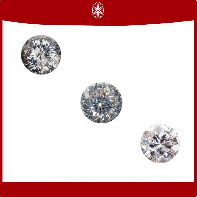 Moissanite Round Shape D Color VVS1 Multiple Cutting Options Available Wholesale for DIY Charms Jewelry Making Certificate