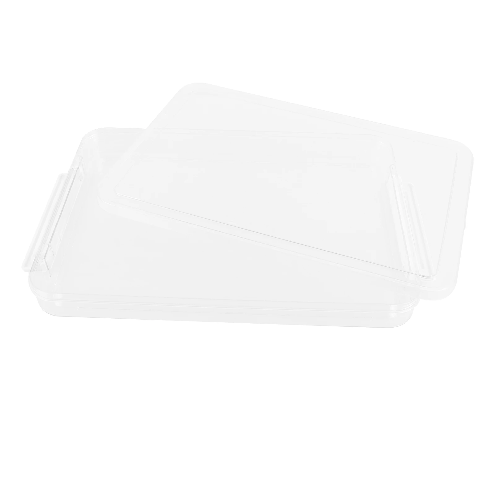 

A4 Flat Transparent File Storage Box for Documents Certificates Office Supplies Organizer Plastic Card Holder CraftBins Document
