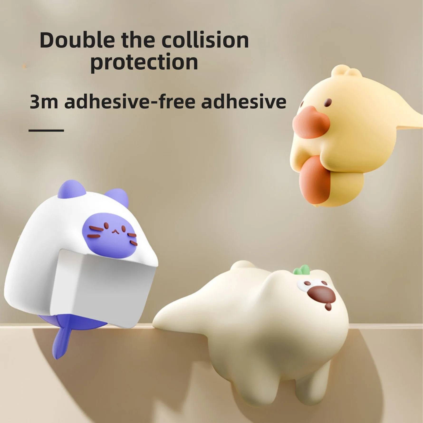 Silicone Table Corner Protector Right Angle Edge Guard for Desk Window Cabinet Cartoon Bumper Pad Home Safety