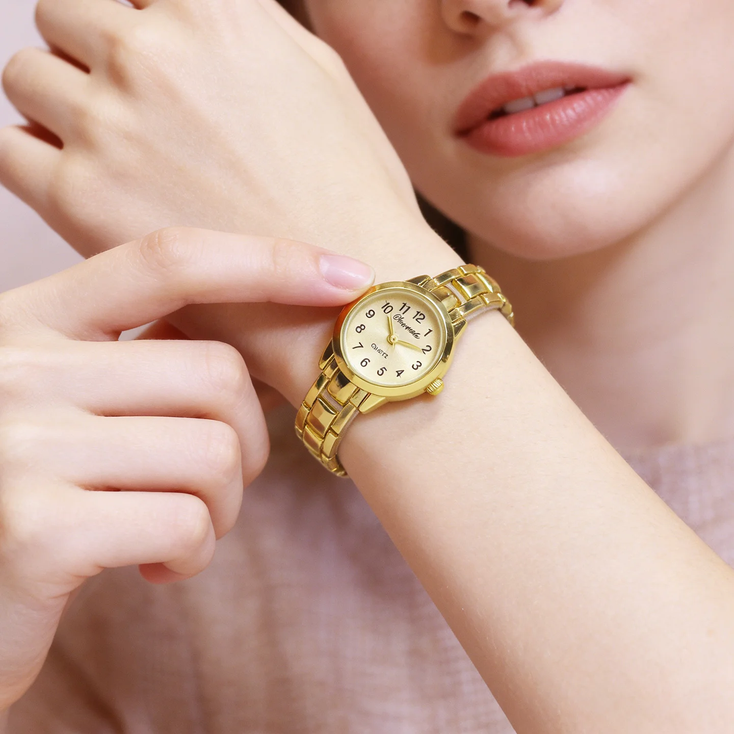 Ladies Girls Gold Luxury Simple Digital Bracelet Watches women mother lucky birthday gifts watches waterproof four colors