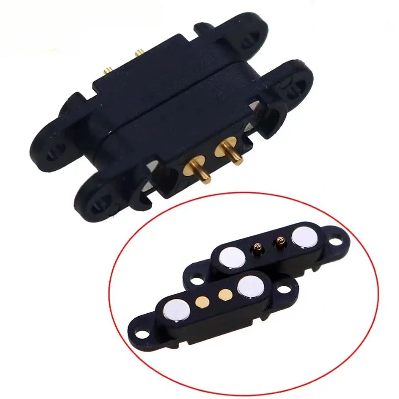 10 Sets Magnetic Pogo Pin Connector 2P 3P Pogopin Male Female Spring Loaded DC Power Magnetic Connector Male and Female Socket