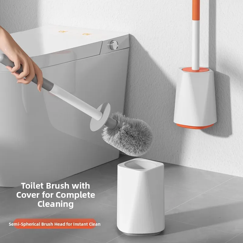 

New Model Toilet Brush No Dead Angles Wall Mounted Bathroom Toilet Cleaning Tool Base Included for Home Use