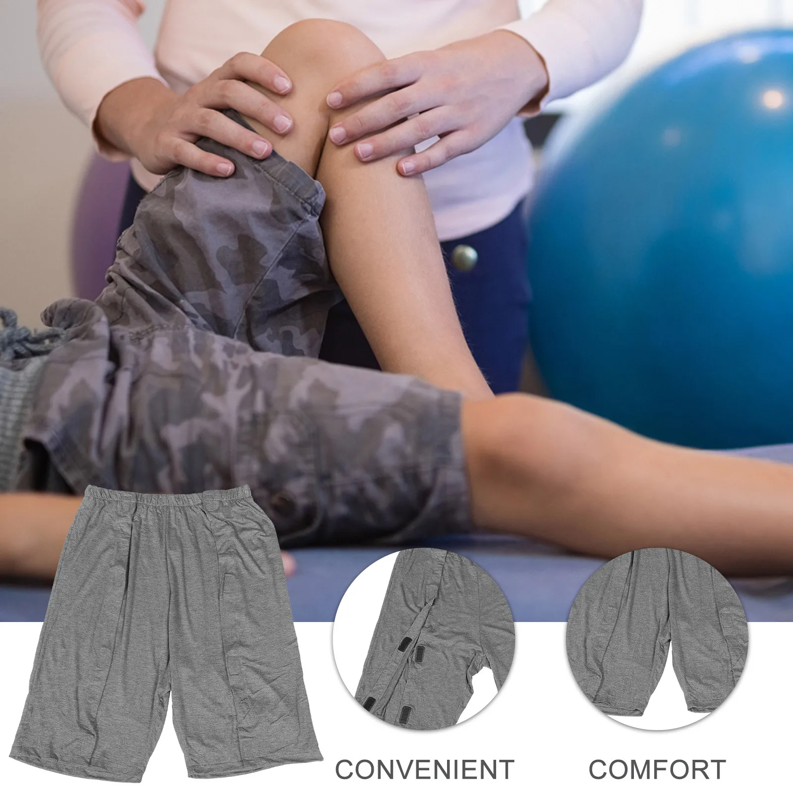 Hospital Gown Washable Adult Trousers Nursing Multipurpose Trouser for Men Comfortable Breathable Elderly Incontinence Care