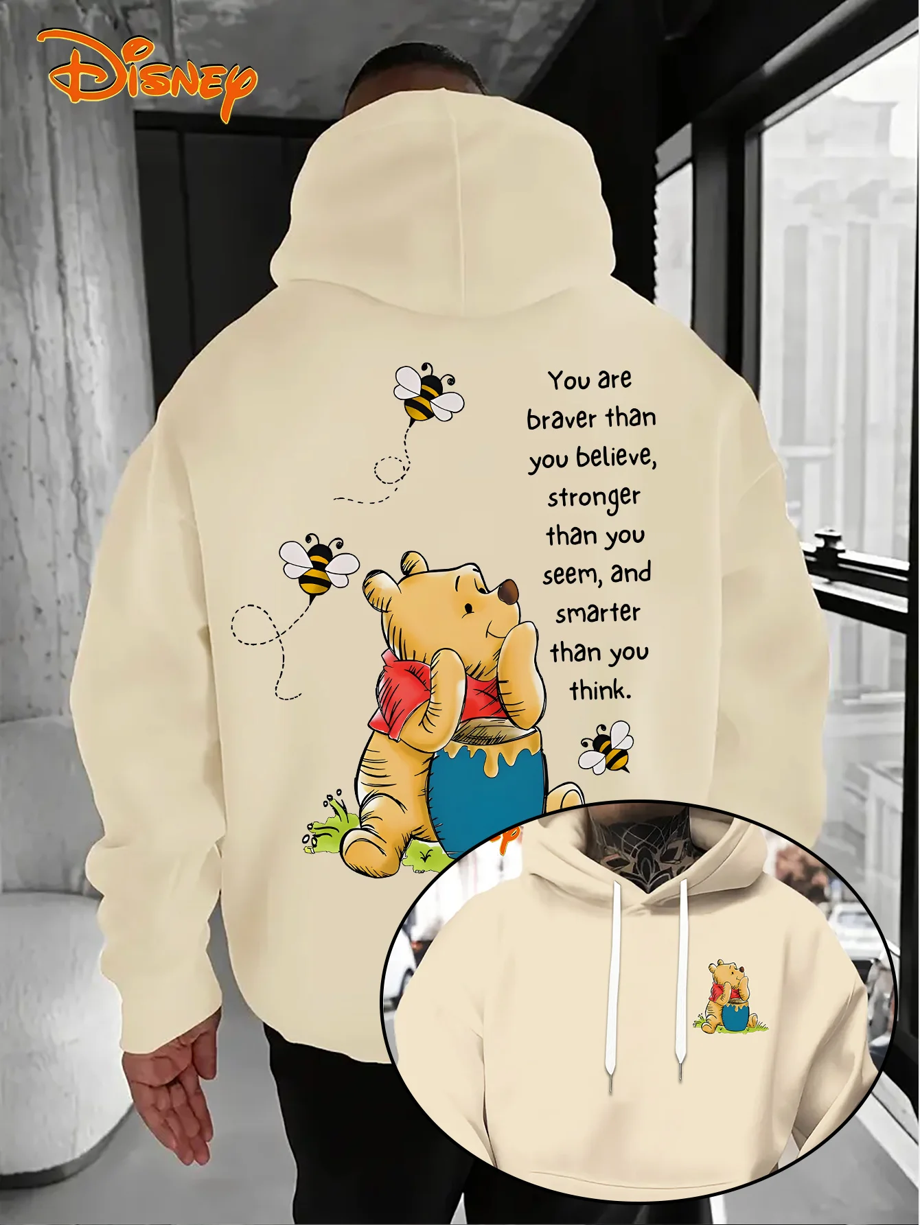 

Men's Disney Winnie the Pooh Bear Hoodies Women Sweatshirt Unisex Pullover Autumn Winter Fleece Hoody Jacket Oversized Loose
