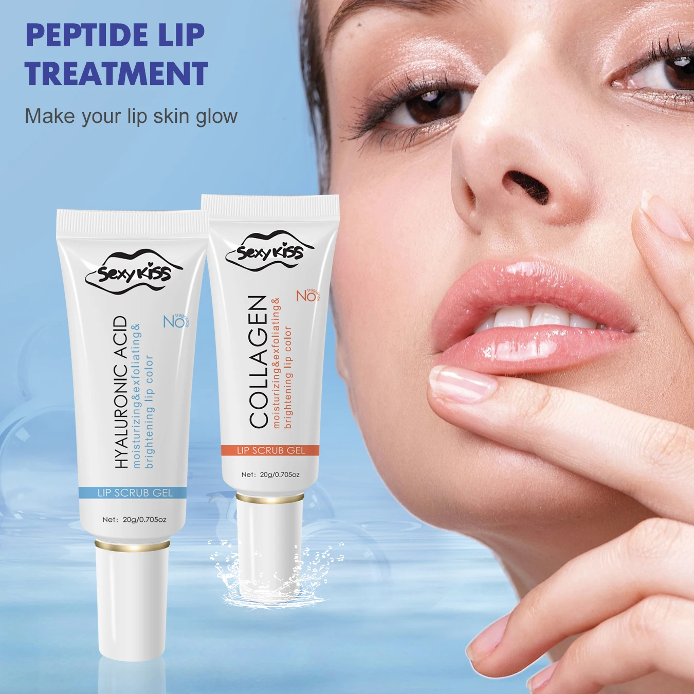 Hyaluronic Acid Lip Matte Gel 20g Collagen Softens Lip Smooth and Cleanses Lip Skin Lip Care New Upgrade