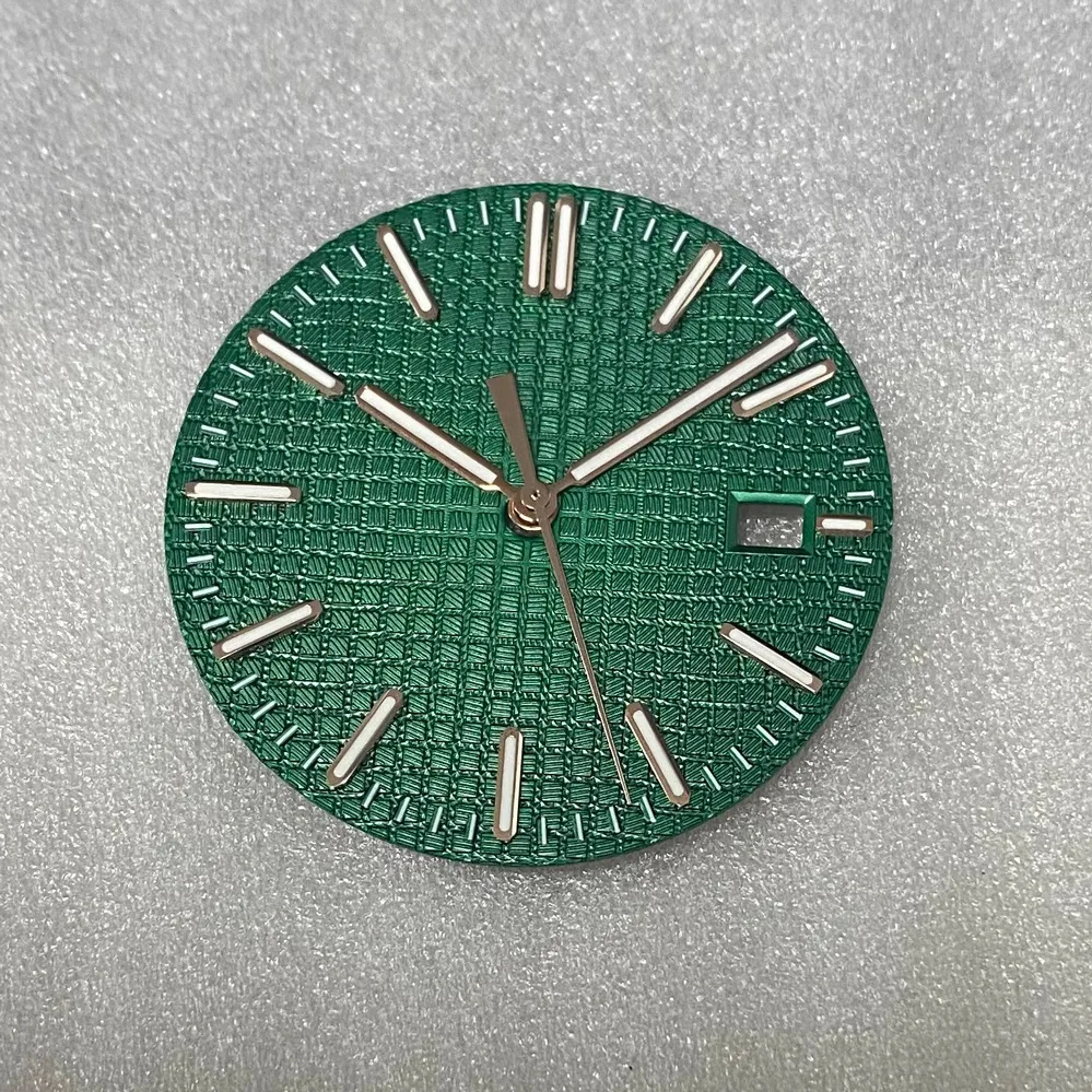 Watch accessories green lettering + hand 31.8mm green luminous suitable for NH35 movement