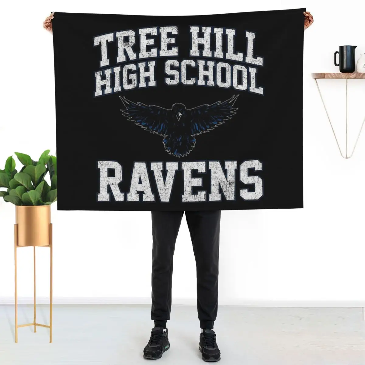 Tree Hill High Ravens Throw Blanket Thin Thermal Camping Decoratives Summer Beddings Sleeping Bag Blankets