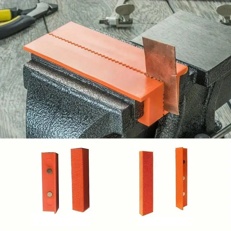 4/5/6 Inch Magnetic Soft Pad Jaw Rubber For Metal Vise Bench Machine Tools For Metal Vise Bench Machine Tools 2pcs