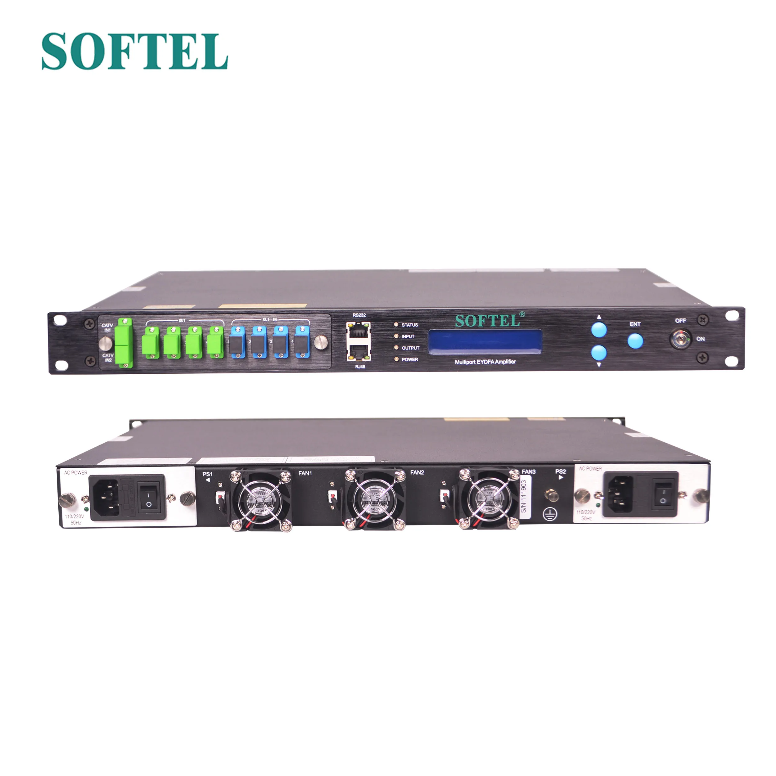 

1550nm Edfa WDM Softel Catv Optical Amplifier 2 CATV in Mini 4 Ports Edfa