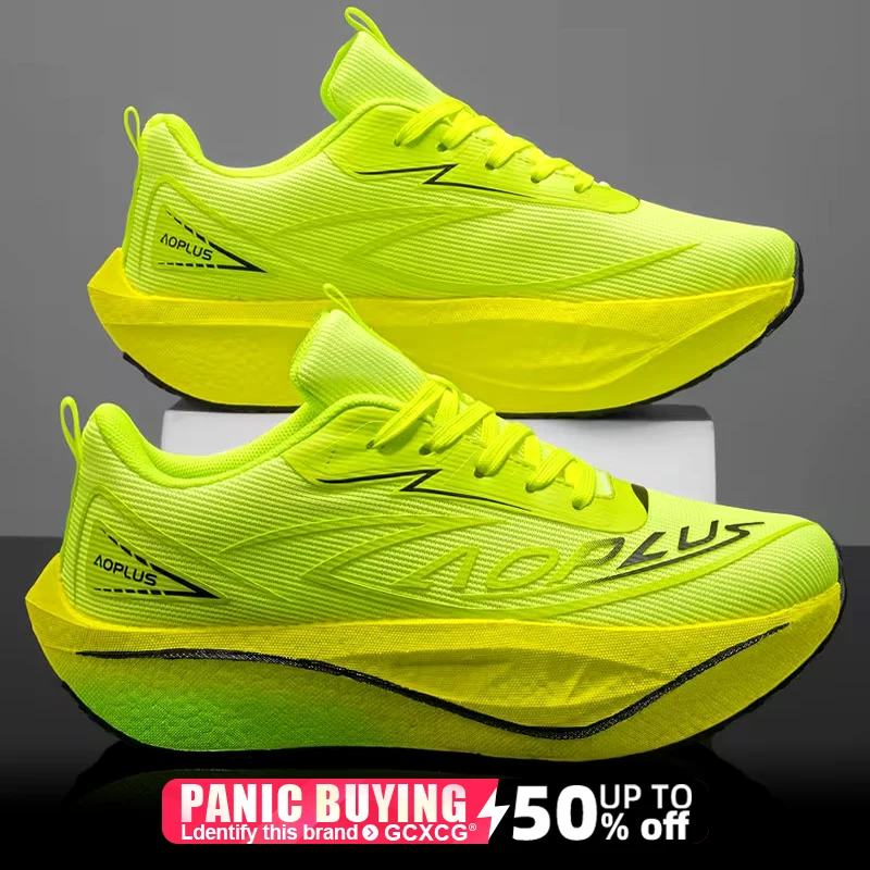 

Running Shoes Carbon Board Speciality Marathon Men Sports Breathable Lightweight Women's Comfortable Nonskid Sneakers