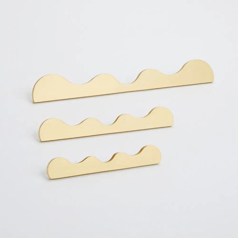 Wave Shape Brass Cabinet Handles Pure Brass Modern Design Drawer Pulls Antique Bronze Door Hardware Handle Restaurant Door