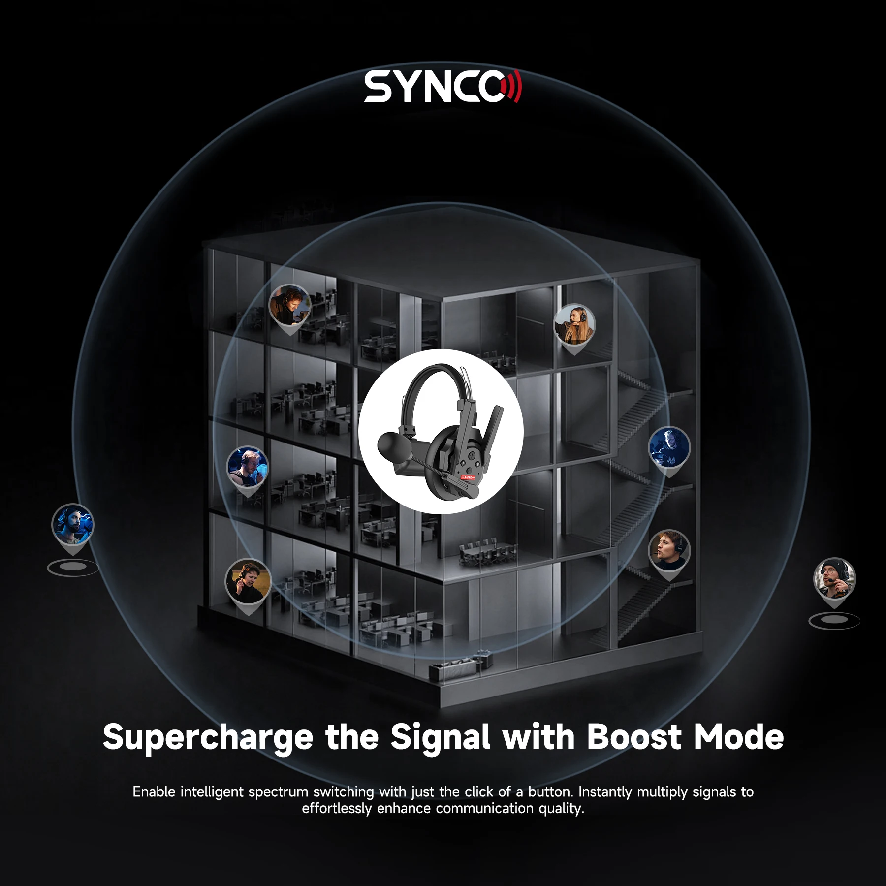 SYNCO Xtalk Xpro 2.4G Wireless Intercom System Communication Headset X1 X2 X3 X5 X9 Wireless Microphone for Sound Recording
