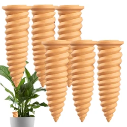 4PCS Plant Self-Watering Terracotta Stakes Terracottaplant Watering Device Clay Cone Auto-Water Irrigation System For Garden