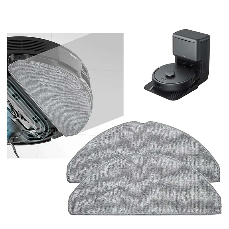 A23F-8 حزمة ممسحة الملابس استبدال جزء ل Eufy L60 جهاز آلي لتنظيف الأتربة ، ستوكات ممسحة الوسادة قابل للغسل ممسحة الملابس الملحقات