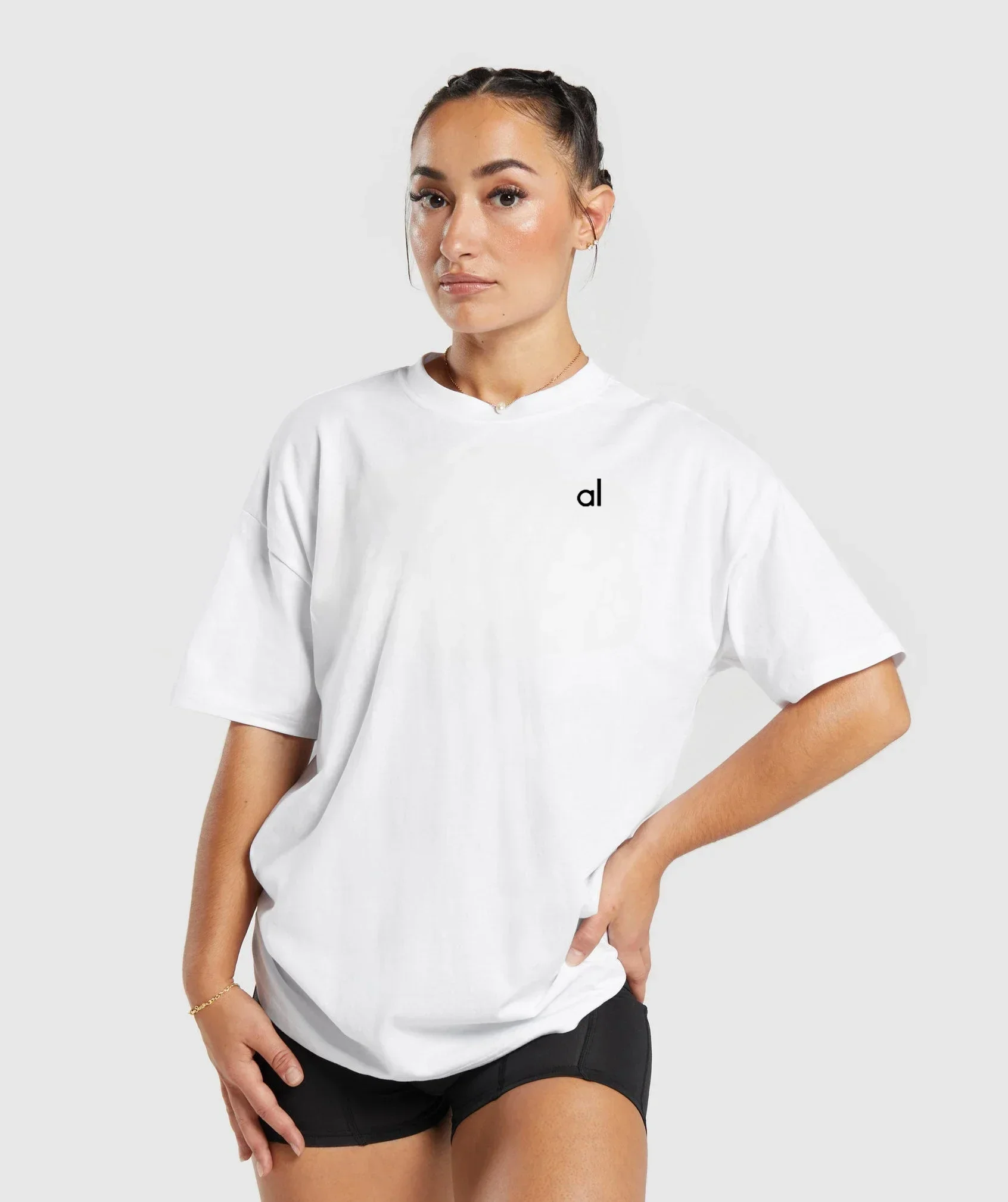 2025 AL الرياضة اليوغا المرأة تي شيرت قصير الأكمام القطن تيز عالية الجودة العلامة التجارية تي شيرت رياضة الركض Y2k بلايز الصيف الشارع الشهير #2