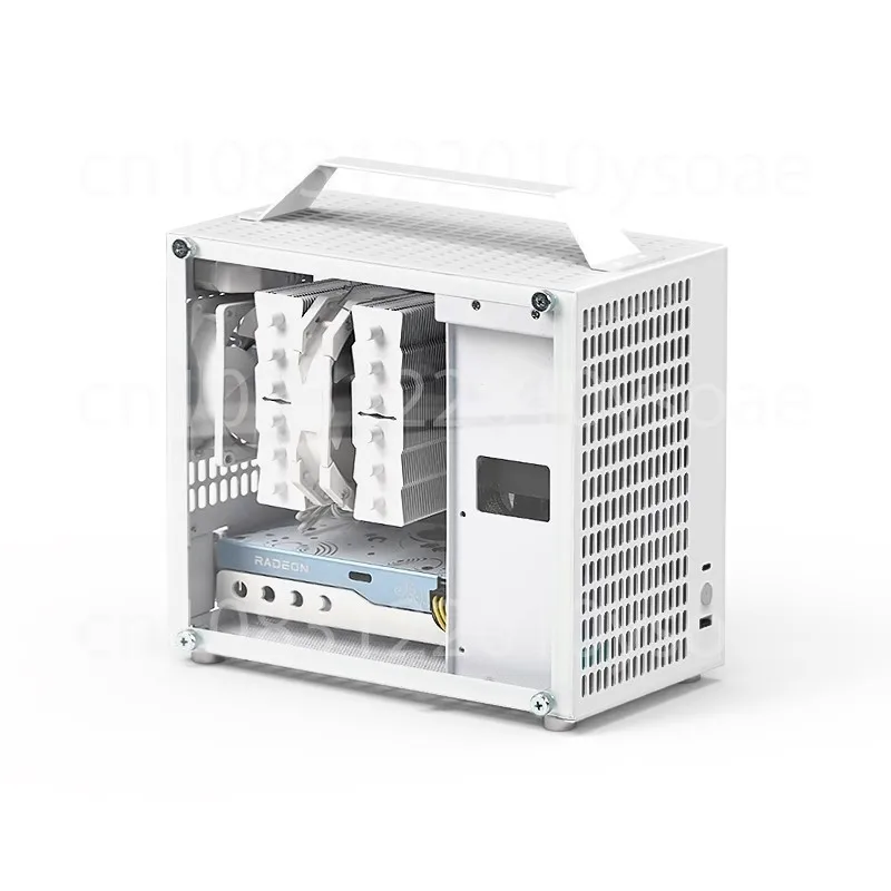 

U35 шасси ITX портативный боковой прозрачный настольный компьютер с источником питания SFX мини-маленький полностью алюминиевый корпус