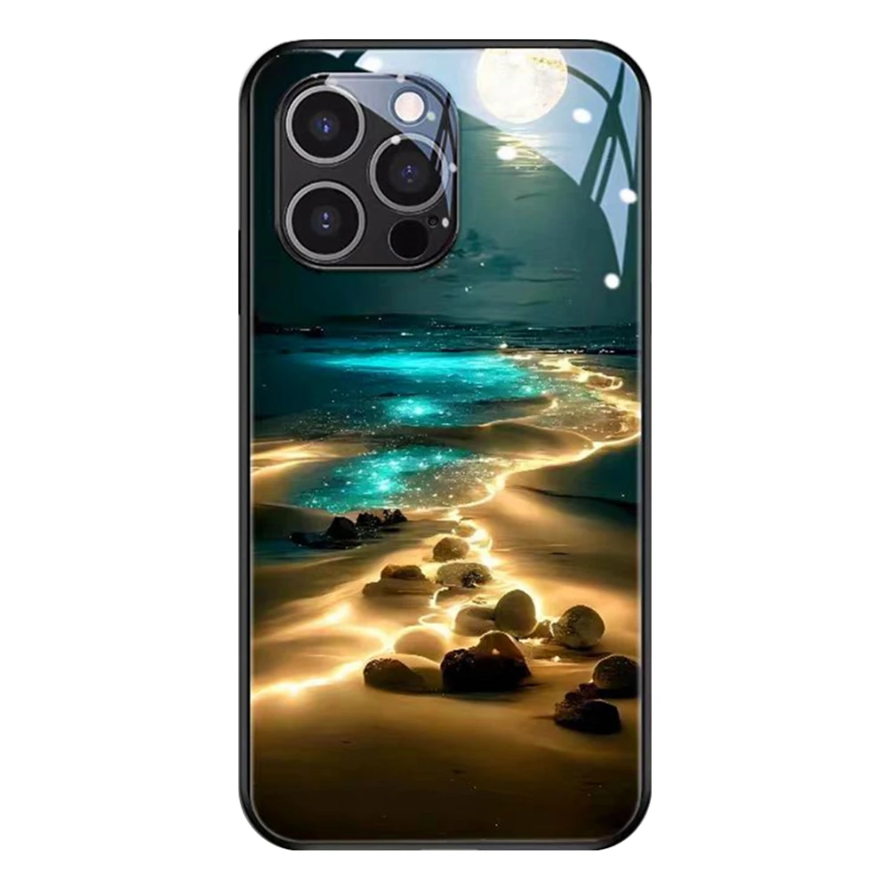 Japoński design z motywem Fudżi, etui z diodami LED, regulacją głośności, podświetleniem i świecącą obudową do iPhone Air 18 17 16 E 15 14 13 12 11 Pro Max — zdjęcie produktu 7