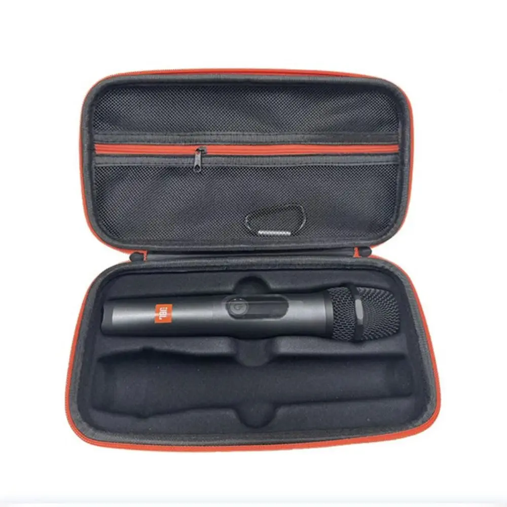 Professional Hard Shell Microphone Case Handheld Shockproof Carrying Case Dual Capacity Mic Travel Bag for JBL Singing Karaoke view 4